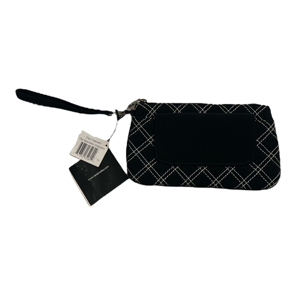 NWT Vera Bradley Flap Cosmetic The Spectator Collection Black Microfiber